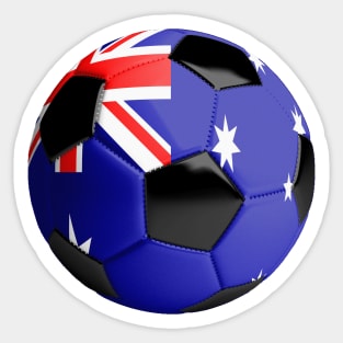 Australia Flag Soccer Ball Sticker